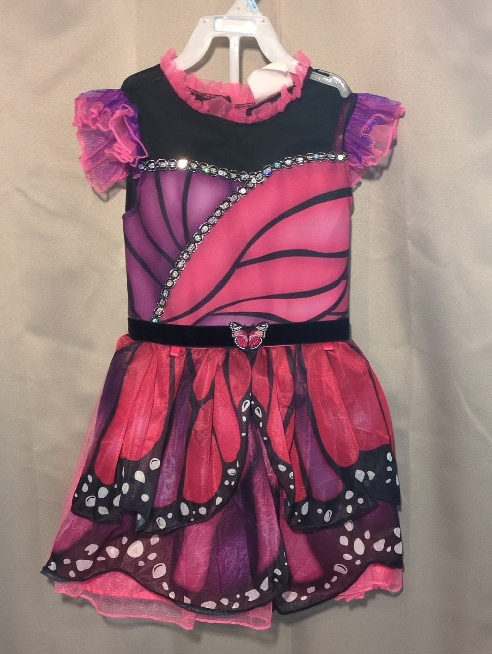 Kids Pink & Purple Butterfly Dress Costume by
